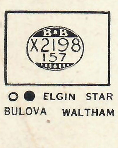 ELGIN, BULOVA & WALTHAM - Rectangle 21.9mm x 15.7mm