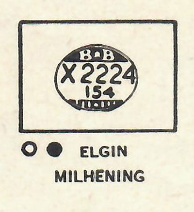 HAMILTON : NORFOLK AND ELGIN, WALTHAM - Rectangle 22.2mm x 15.4mm