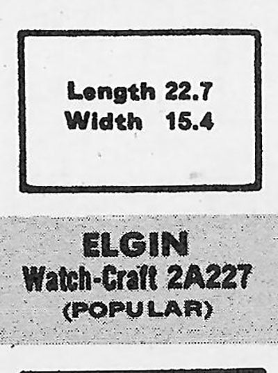 ELGIN - Rectangle 22.7mm x 15.4mm