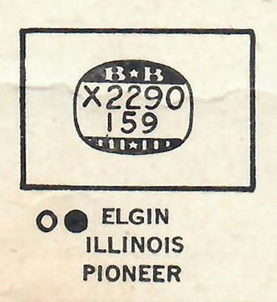 ELGIN & ILLINOIS - Rectangle 22.9mm x 15.9mm