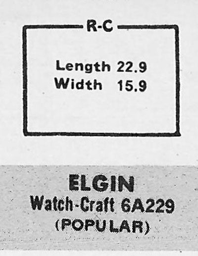 ELGIN & ILLINOIS - Rectangle 22.9mm x 15.9mm