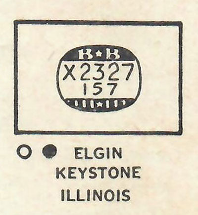 ELGIN & ILLINOIS - Rectangle 23.2mm x 15.7mm