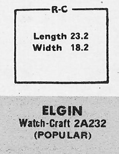 ELGIN - Rectangle 23.2mm x 18.2mm