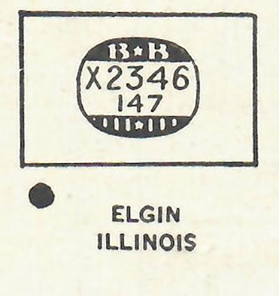 ELGIN & ILLINOIS - Rectangle 23.4mm x 14.7mm