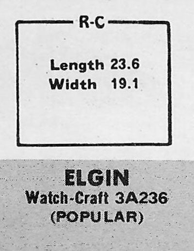 ELGIN - Rectangle 23.6mm x 19.2mm