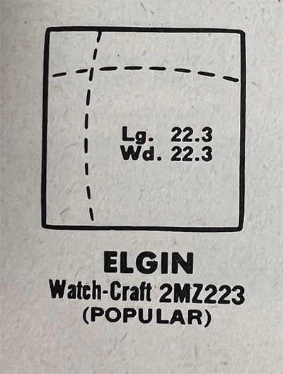 ELGIN - Square 22.3mm x 22.3mm