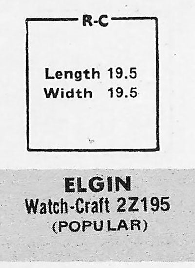 ELGIN : 5510 & 5510A - Square 19.5mm x 19.5mm