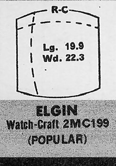 ELGIN - Tonneau 19.9mm x 22.2mm