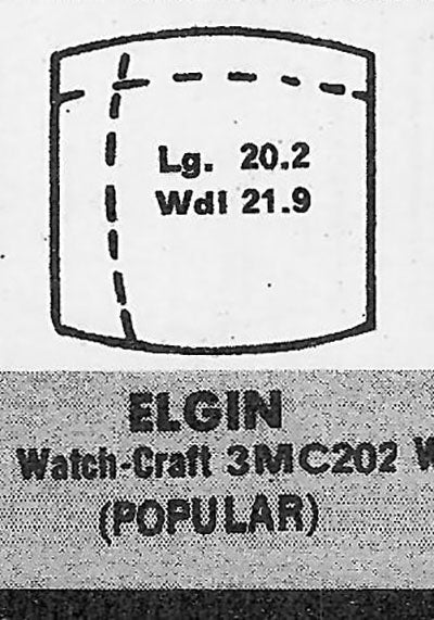 ELGIN : 6514A & 6514B - Tonneau 20.2mm x 21.9mm