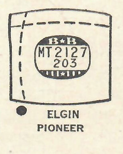 ELGIN : 6703 - Tonneau 21.2mm x 20.3mm DUREX & ROCK-CRAFT