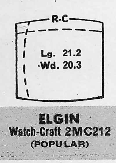 ELGIN : 6703 - Tonneau 21.2mm x 20.3mm