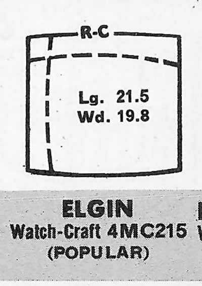 ELGIN : 5512A & 5512B - Tonneau 21.5mm x 19.8mm