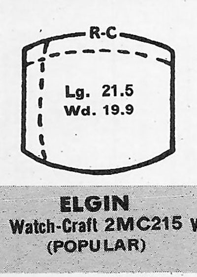 ELGIN - Tonneau 21.5mm x 19.9mm