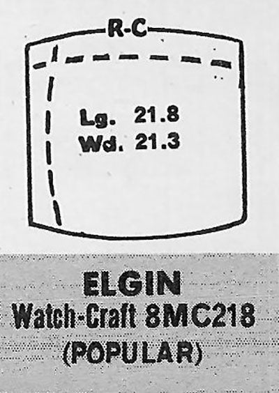 ELGIN : MULTIPLE MODELS - Tonneau 21.8mm x 21.3mm