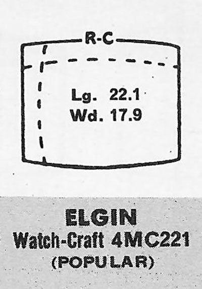 ELGIN - Tonneau 22.1mm x 17.9mm