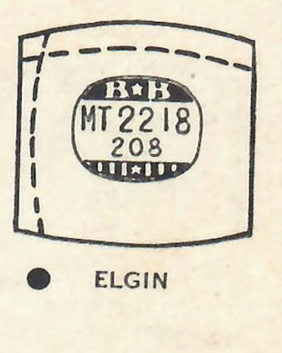 ELGIN : 4803 - Tonneau 22.1mm x 20.6mm