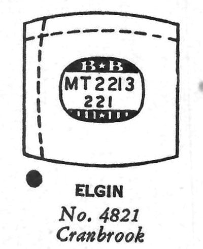 ELGIN : CRANBROOK & 4821 - Tonneau 22.1mm x 20.2mm