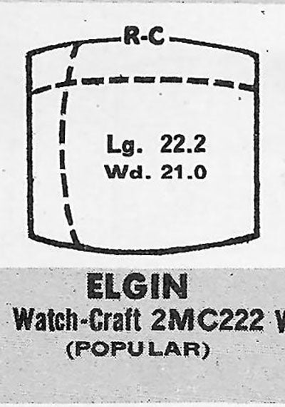 ELGIN : MULTIPLE MODELS - Tonneau 22.2mm x 21.0mm
