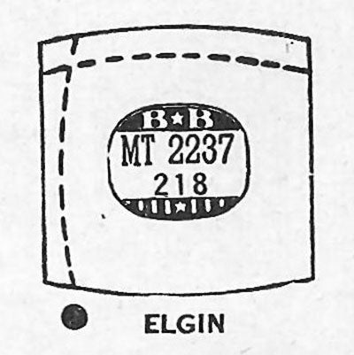 ELGIN : 4614, 4614A & 6720 - Tonneau 22.3mm x 21.8mm DUREX