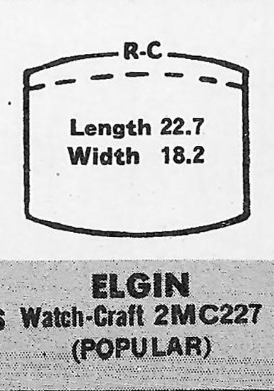ELGIN - Tonneau 22.7mm x 18.2mm