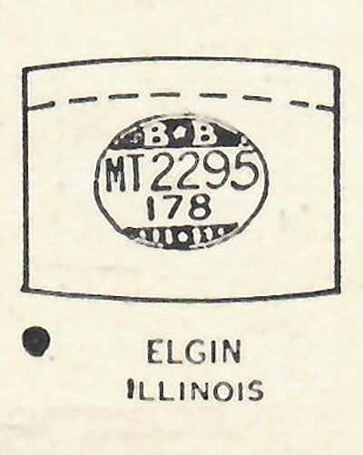 ELGIN & ILLINOIS - Tonneau 22.9mm x 17.8mm DUREX