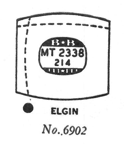 ELGIN : 6902 - Tonneau 23.3mm x 21.4mm