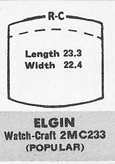ELGIN - Tonneau 23.3mm x 22.4mm