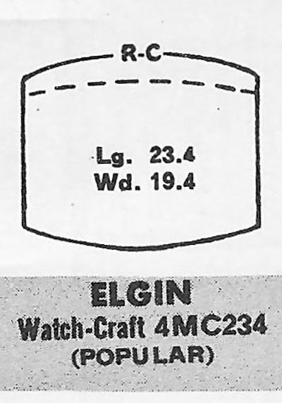 ELGIN : 6701 - Tonneau 23.4mm x 19.4mm