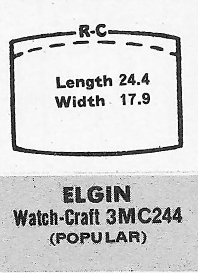 ELGIN - Tonneau 24.4mm x 17.9mm