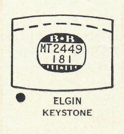 ELGIN : 6610 - Tonneau 24.4mm x 18.1mm