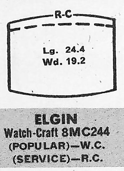 ELGIN - Tonneau 24.4mm x 19.2mm
