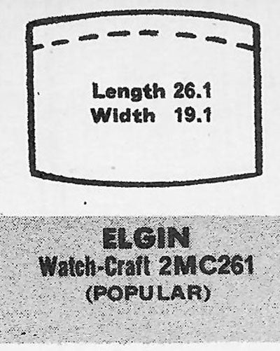 ELGIN - Tonneau 26.0mm x 19.2mm