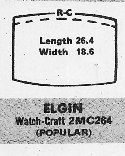 ELGIN - Tonneau 26.4mm x 18.6mm