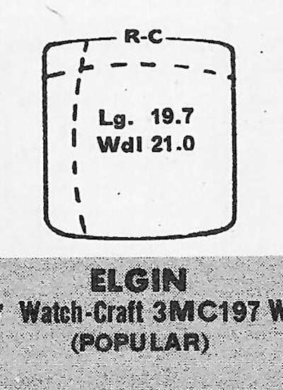 ELGIN - Tonneau 19.7mm x 21.0mm