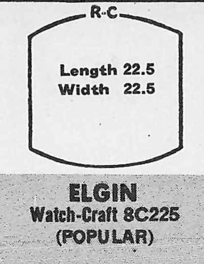 ELGIN - Tonneau 22.5mm x 22.5mm