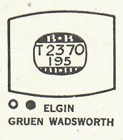 GRUEN : 179/2 AND ELGIN - Tonneau 23.7mm x 19.5mm