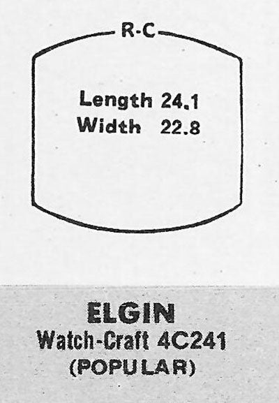 ELGIN - Tonneau 24.1mm x 22.8mm