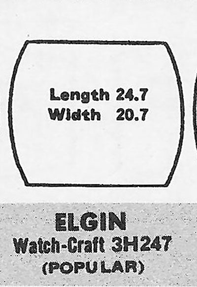 ELGIN - Tonneau 24.7mm x 20.7mm