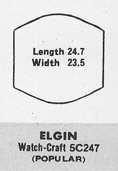 ELGIN : LEGIONNAIRE - Tonneau 24.7mm x 23.5mm