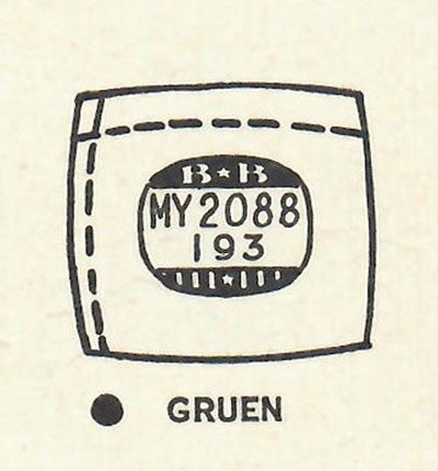 GRUEN : MULTIPLE MODELS - Cushion 20.8mm x 19.3mm