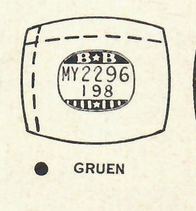 GRUEN : MULTIPLE MODELS - Cushion 22.9mm x 19.8mm