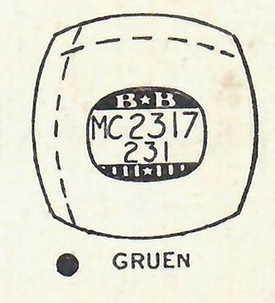 GRUEN : MULTIPLE MODELS - Cushion 23.1mm x 23.1mm