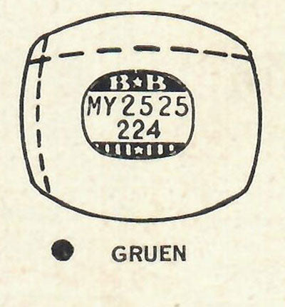 GRUEN : MULTIPLE MODELS - Cushion 25.2mm x 22.4mm DUREX