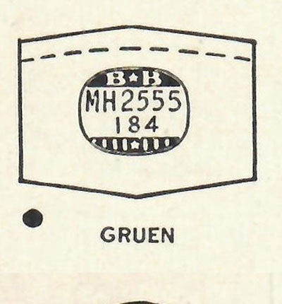 GRUEN : 325/226 - Hexagon 25.5mm x 18.4mm DUREX