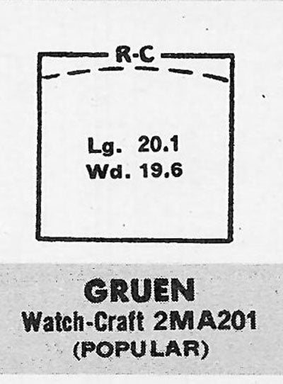 GRUEN : ALDRICH (AND OTHERS) - Rectangle 20.1mm x 19.6mm