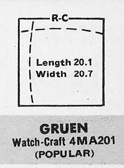 GRUEN : 421/583 - Rectangle 20.1mm x 20.7mm