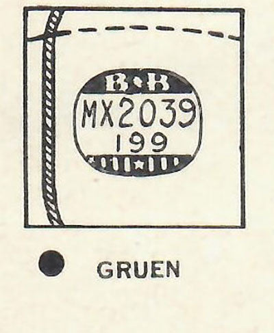 GRUEN : CURVEX-CAMPUS (AND OTHERS) - Rectangle 20.3mm x 19.9mm