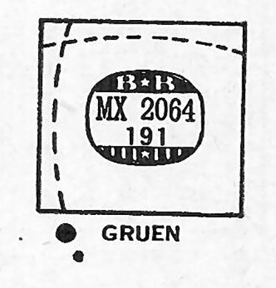 GRUEN : CURVEX-GRAMERCY & 610/370 - Rectangle 20.6mm x 19.1mm DUREX