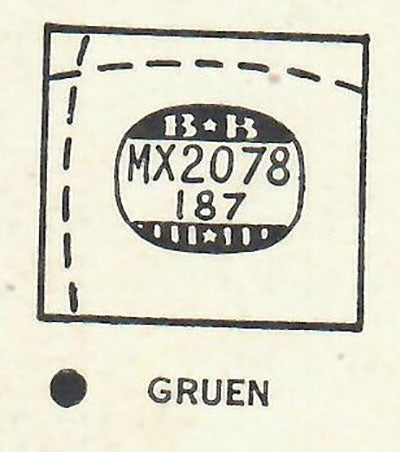 GRUEN : DOWNING (AND OTHERS) - Rectangle 20.7mm x 18.7mm