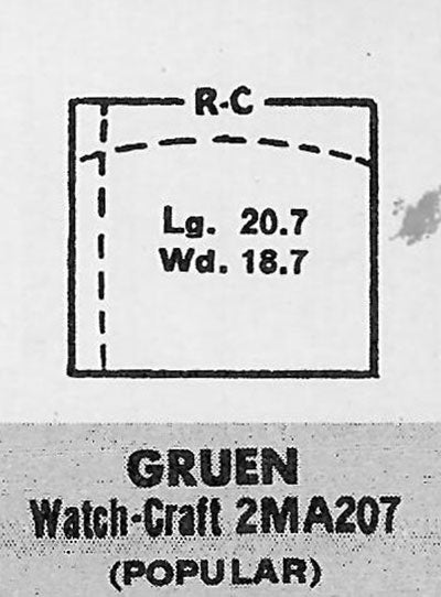 GRUEN : DOWNING (AND OTHERS) - Rectangle 20.7mm x 18.7mm